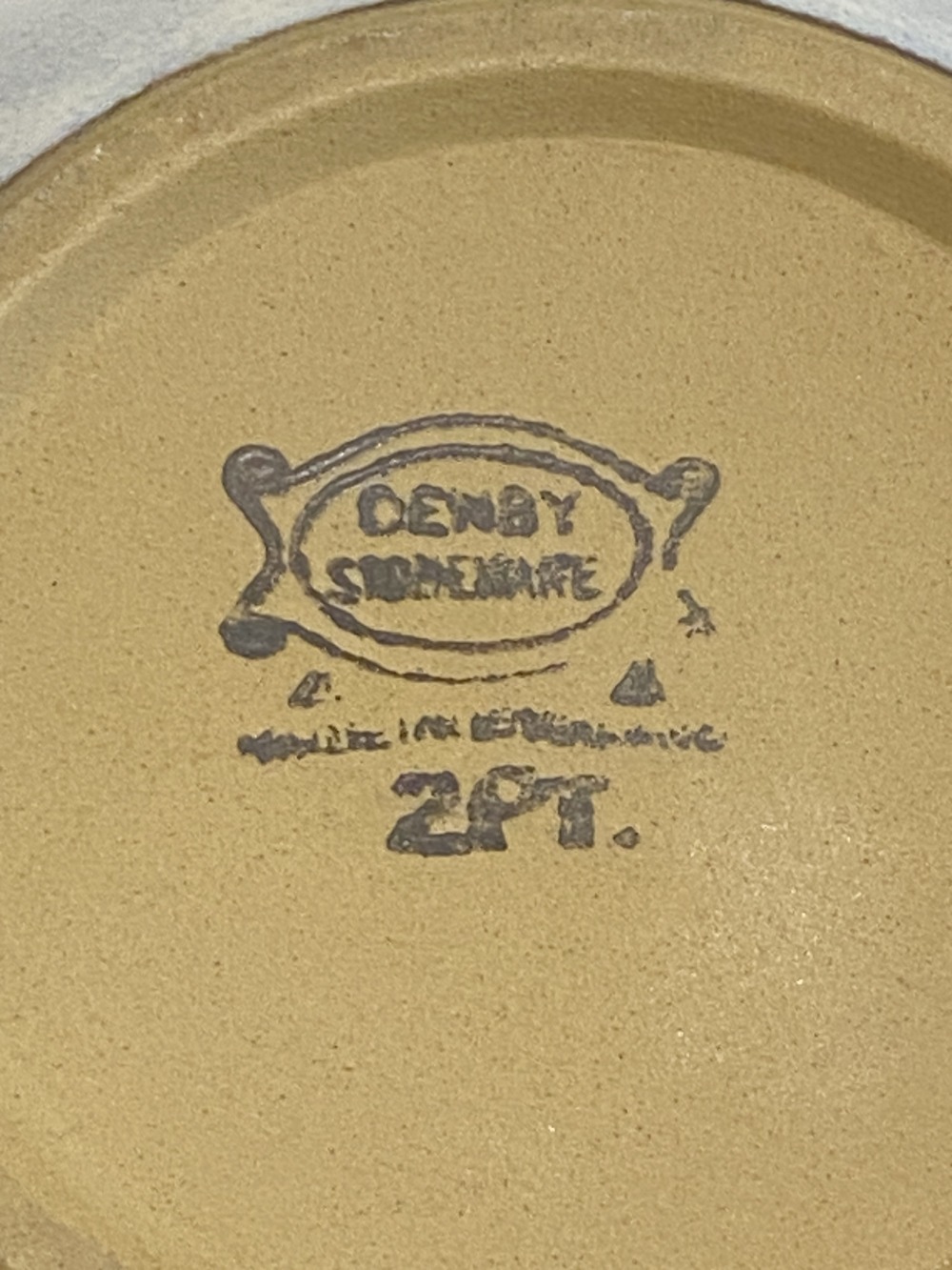 Vintage Denby Stoneware Ribbed Handled Bowl with No Lid - Picture 5 of 8